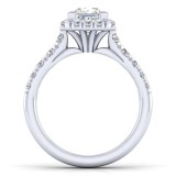 Gabriel & Co. 14k White Gold Contemporary Halo Engagement Ring photo 2