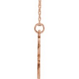 14K Rose Script Initial B 16-18 Necklace photo 2