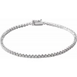 14K White 2 CTW Diamond Line 7 Bracelet photo