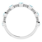 14K White Aquamarine Bezel-Set Ring photo 2