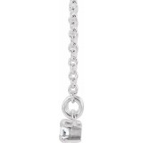 14K White 1/2 CTW Diamond Bar 16-18 Necklace photo 2