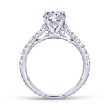 Gabriel & Co. 14k White Gold Contemporary Straight Engagement Ring photo 2