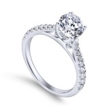 Gabriel & Co. 14k White Gold Contemporary Straight Engagement Ring photo 3