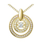 Gems One 14KT Yellow Gold & Diamond Rhythm Of Love Neckwear Pendant  - 1/2 ctw photo