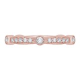 Shah Luxury 14K Rose Gold Round Diamond Wedding Band photo