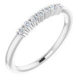 14K White 1/8 CTW Diamond Anniversary Band photo