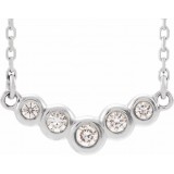 14K White  1/8 CTW Diamond 18 Necklace photo