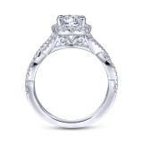 Gabriel & Co. 14k White Gold Contemporary Halo Engagement Ring photo 2