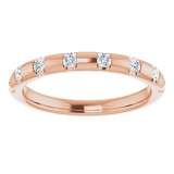 14K Rose 1/4 CTW Diamond Anniversary Band photo 3