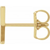 14K Yellow Single Initial X Earring photo 3