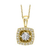 Gems One 14KT Yellow Gold & Diamond Rhythm Of Love Neckwear Pendant  - 1/6 ctw photo