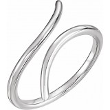 14K White Bypass Ring photo