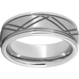 Serinium Rounded Edge Band with a Satin Finish and Ricochet Laser Engraving photo
