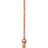 14K Rose Beaded Bar 16-18 Necklace photo 2