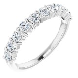 14K White 3/4 CTW Diamond Anniversary Band photo