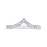 Shah Luxury 14K White Gold Round Cut Diamond Counter Wedding Band photo