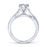 Gabriel & Co. 14k White Gold Contemporary Twisted Engagement Ring photo 2