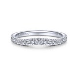 Gabriel & Co. 14k White Gold Contemporary Curved Wedding Band photo