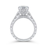Shah Luxury Round Diamond Engagement Ring In 14K White Gold (Semi-Mount) photo 4