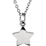 14K White Tiny Poshu00ae Star 16-18 Necklace photo