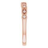 14K Rose .08 CTW Diamond Matching Band photo 4