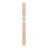 14K Rose 1/4 CTW Diamond Anniversary Band photo 4