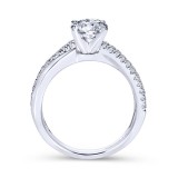 Gabriel & Co. 14k White Gold Contemporary Twisted Engagement Ring photo 2