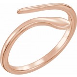 14K Rose Snake Ring photo