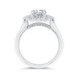 Shah Luxury 14K White Gold Round Cut Diamond Halo Engagement Ring (Semi-Mount) photo 4