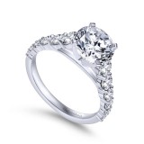 Gabriel & Co. 14k White Gold Contemporary Straight Engagement Ring photo 3