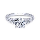 Gabriel & Co. 14k White Gold Contemporary Straight Engagement Ring photo