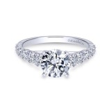 Gabriel & Co. 14k White Gold Contemporary Straight Engagement Ring photo