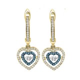 Gems One 14KT Yellow Gold & Diamond Rhythm Of Love Fashion Earrings   - 1/2 ctw photo