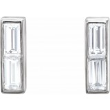14K White 1/2 CTW Diamond Earrings photo 2