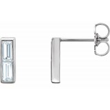 14K White 1/2 CTW Diamond Earrings photo