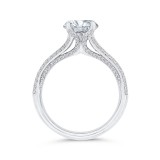 Shah Luxury 14K White Gold Diamond Engagement Ring (Semi-Mount) photo 4