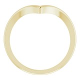 14K Yellow V Ring photo 2