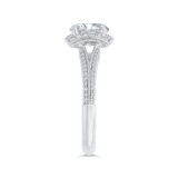Shah Luxury 14K Two-Tone Gold Diamond Halo Engagement Ring with Euro Shank (Semi-Mount) photo 3