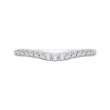 Shah Luxury 14K White Gold Round Diamond Wedding Band photo