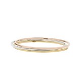 Carla Set of Three 14k Tri Tone Square Bangles photo