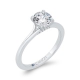 Shah Luxury 14K White Gold Diamond Engagement Ring (Semi-Mount) photo 2