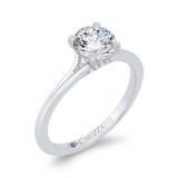 Shah Luxury 14K White Gold Diamond Engagement Ring (Semi-Mount) photo 2