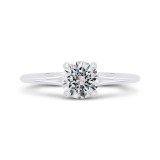 Shah Luxury 14K White Gold Diamond Engagement Ring (Semi-Mount) photo