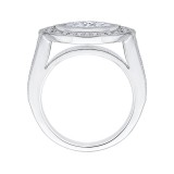 Shah Luxury 14K White Gold Marquise Diamond Halo Engagement Ring (Semi-Mount) photo 4