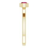 14K Yellow 4 mm Round Ruby Ring photo 4