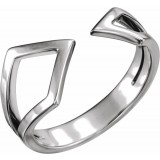 14K White Geometric Ring photo