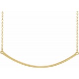 14K Yellow Curved 19.9 Bar Necklace photo