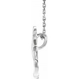 14K White Cross 16-18 Necklace photo 2