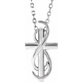 14K White Cross 16-18 Necklace photo