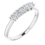 14K White 2.5 mm Round 1/3 CTW Diamond Anniversary Band photo